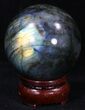 Flashy Labradorite Sphere - Great Color Play #32062-1